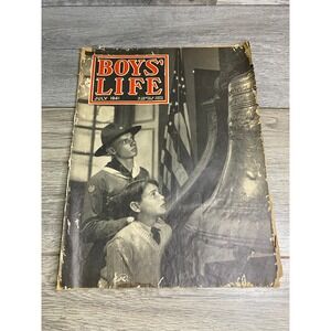 Vintage Boys Life Magazine July 1941 Liberty Bell Cover Coca-Cola Back Ad WWII